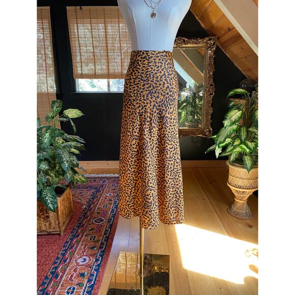 & Other Stories Midi Skirt Leopard Cheetah - Picture 2 of 6